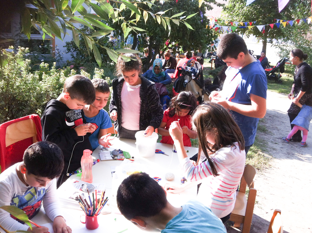 Das Familienzentrum zu Besuch beim Kita Fest in der Rathenower Straße