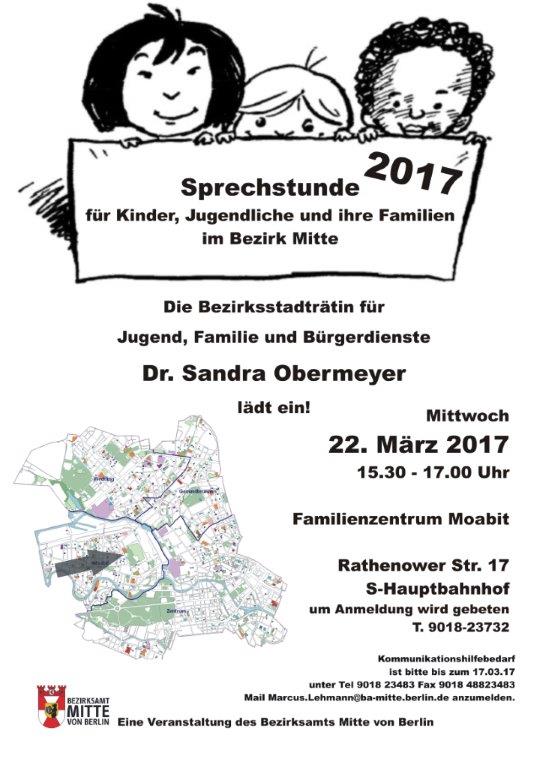 Bürgersprechstunde der Bezirksstadträtin für Jugend, Familie und Bürgerdienste im Familienzentrum
