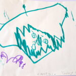 Foto: Blatt Papier mir grünen Gesicht